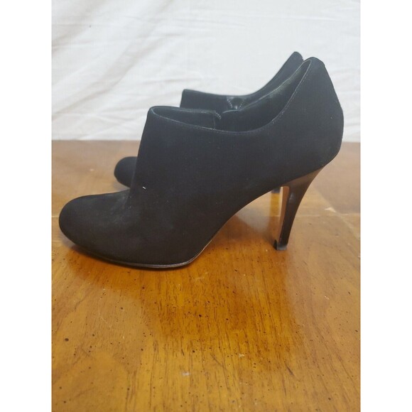 COLE HAAN Nikeair Black Suede Side Zip Stiletto Ankle Boots Booties Sz 6.5 B - Picture 3 of 6